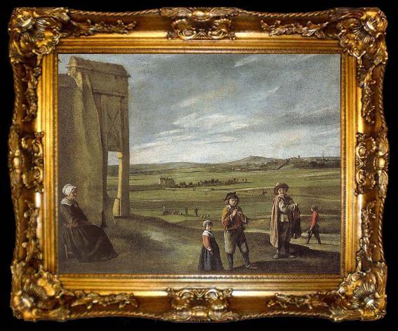 framed  Louis Le Nain Landscape with bondfolk, ta009-2
